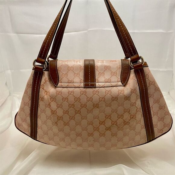 Gucci Pink Crystal Monogram Duchessa Canvas/Leather Bag - Picture 4 of 16